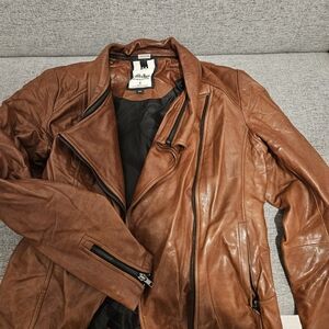 Soia & Kyo Rich Brown Leather Jacket